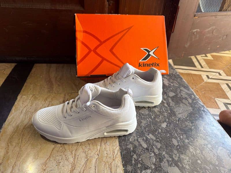 brend new kinetix white shoes size 8 number imported from Qatar 5