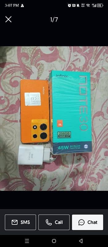 Infinix note 30 with box and charger 0