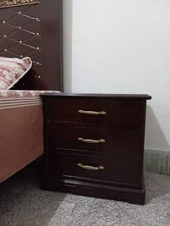 bed with side tables. without matres