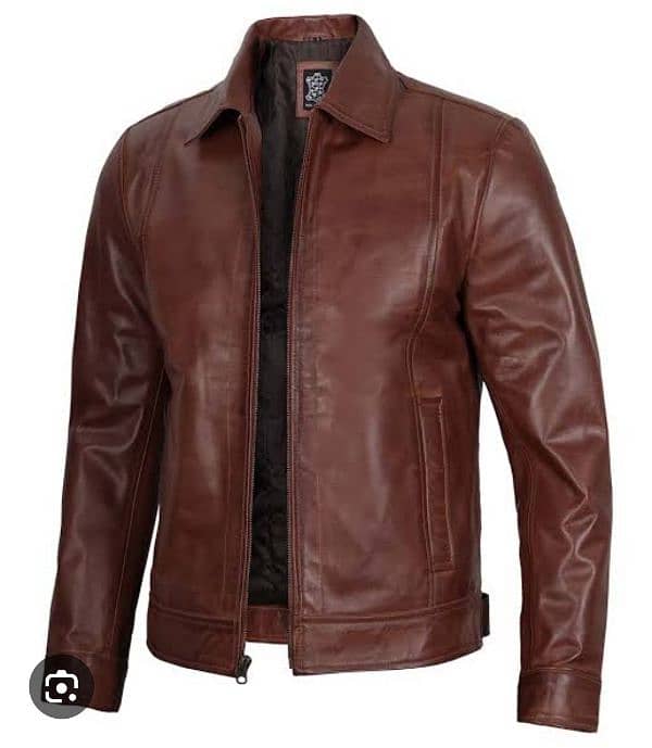 Brown vintage leather jacket 0