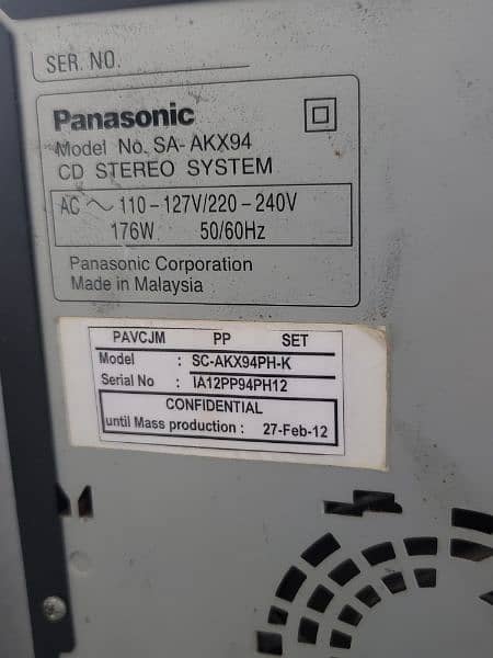 Panasonic 5.1 sound system 7