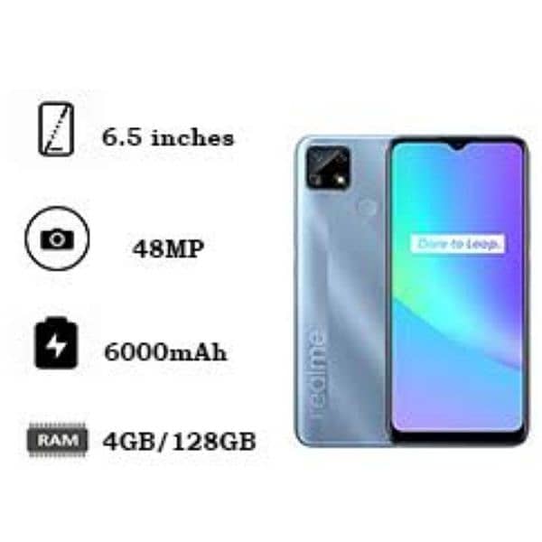 Realme C25 4 Gb Raam 128 Gb Room 6000 Mha Battery With Box 8