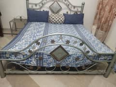 2nd Hand Rod Iron Bed with Single side Table-sturdy & classic