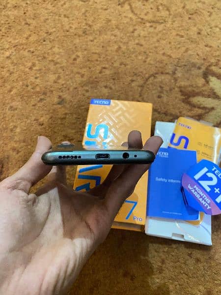 Tecno spark 7pro 4/64 with box seal pack & warranty card 1