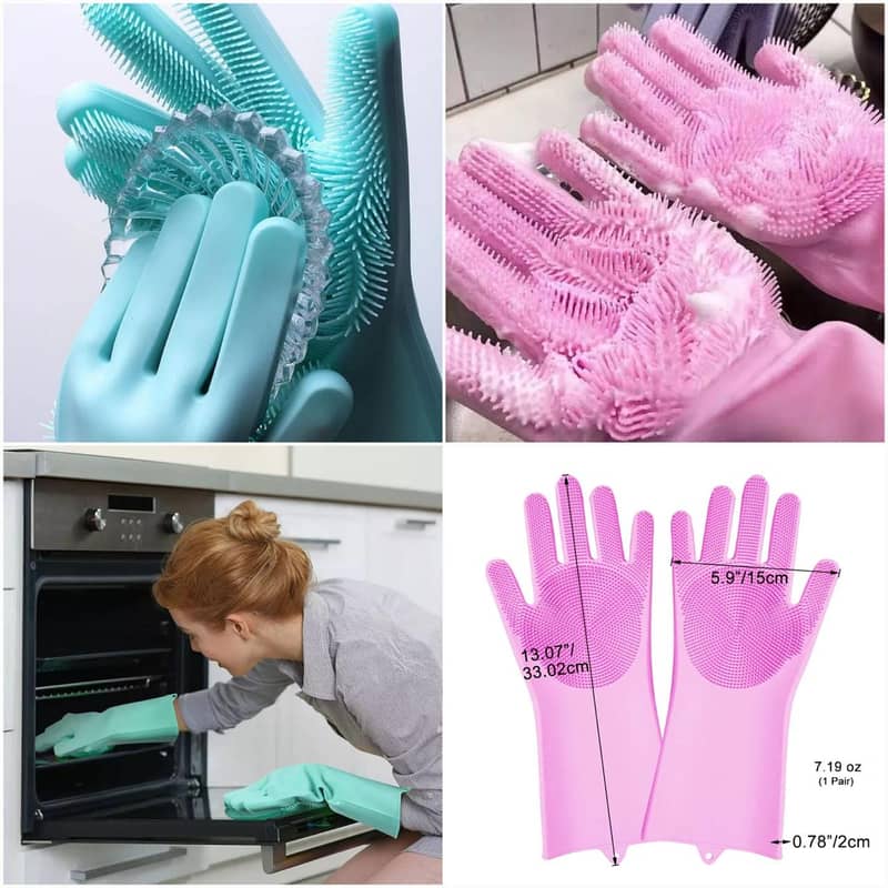 Silicone Washing Gloves-Multi-Functional Cleaning Assistants 4