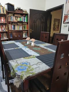 dining table with six chairs