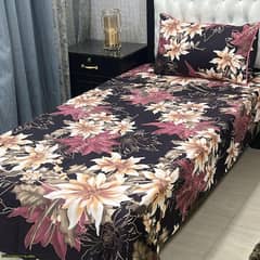 4Pcs  Crystal Cotton Printed Single Bedsheet