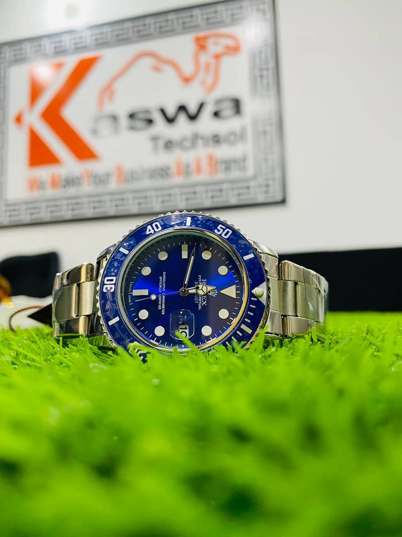 Rolex Submariner Watch ( Silver Chain With Blue Dial 4