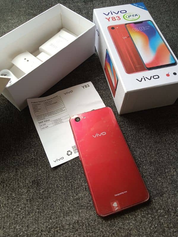 original vivo y83 with complete box and charger 2