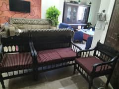 pure wooden 4 seater sofa 0