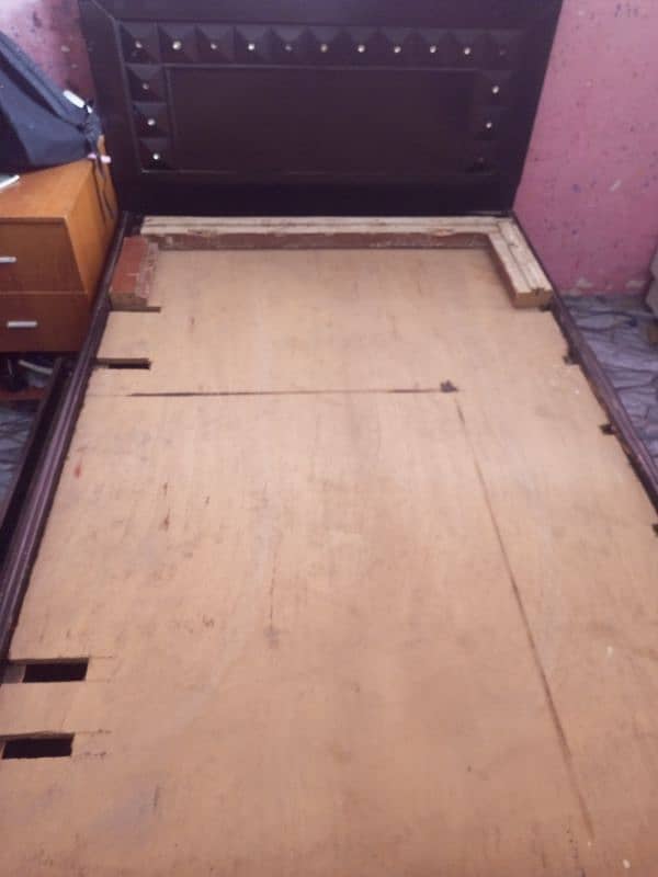 4x6 ft Laminated Wooden Bed with Storage (No Mattress) for Sale 1