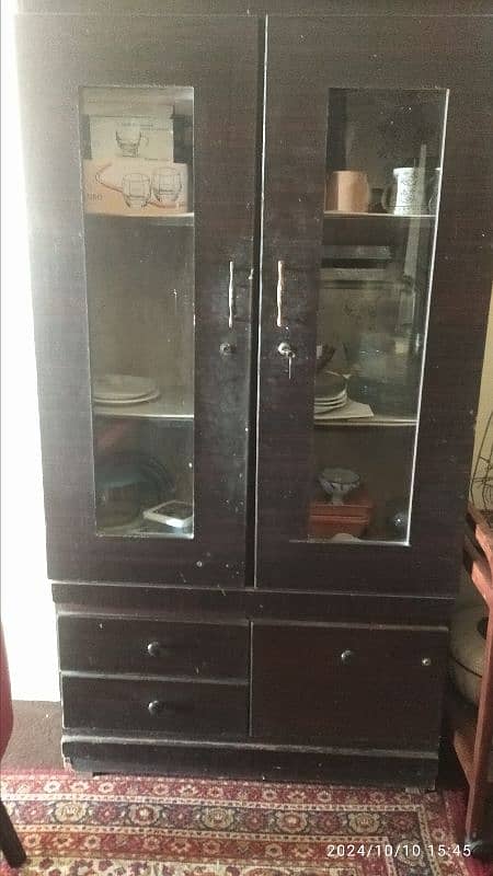 Cabinet | Colour Brown | Condition 10/6 | Polish required 3