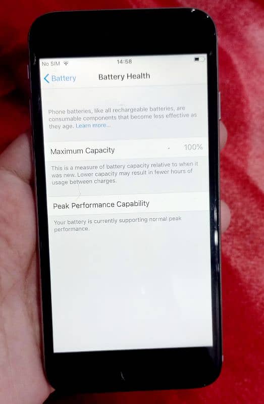 I Phone 6  Battery health 100% 2