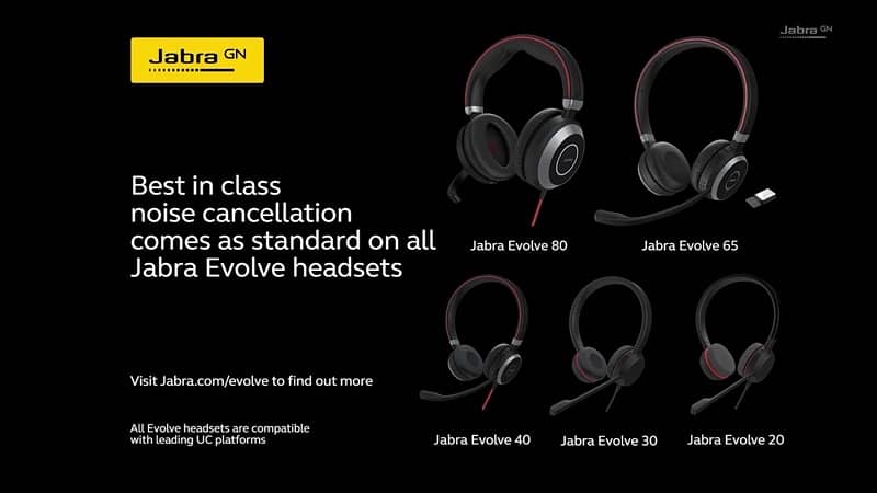 JABRA HEADSETS EVOLVE 20/30/40/65/75/85 1