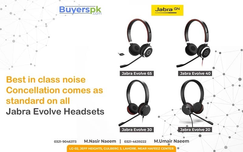 JABRA HEADSETS EVOLVE 20/30/40/65/75/85 4