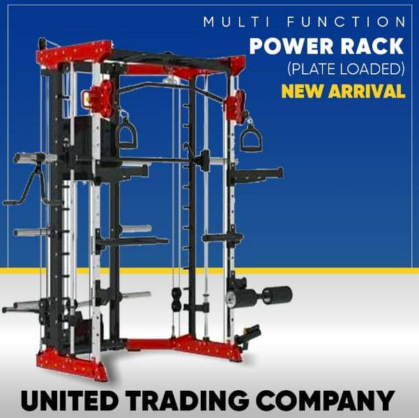 multi functional Smith cable power rack gym and fitness machine 0