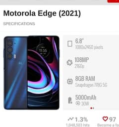 Moto ADGE 2021  8gb 256gb non pta