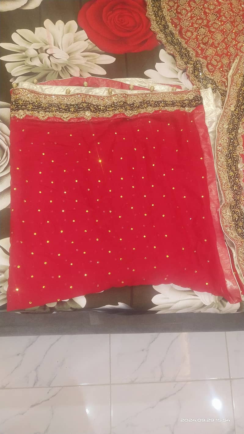 Bridal red color lengha condition look like new 0