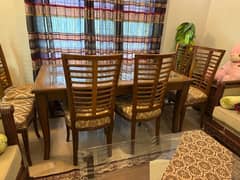 6 Seater dining table/wooden dining table/luxury dining/furniture