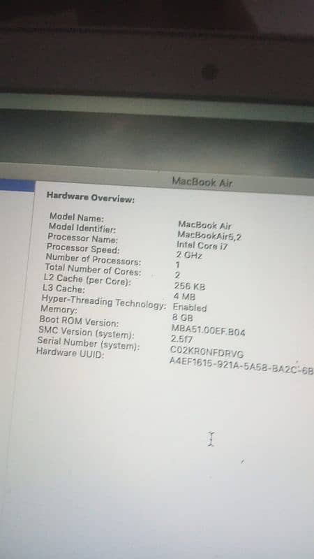 Macbook Air i7 generation 1