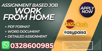 Assignment Job  / Part Time Full Time Job / Job for male and female