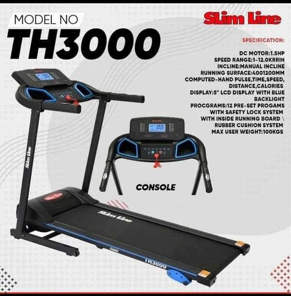 slimline treadmill running jogging gym and fitness machine 1