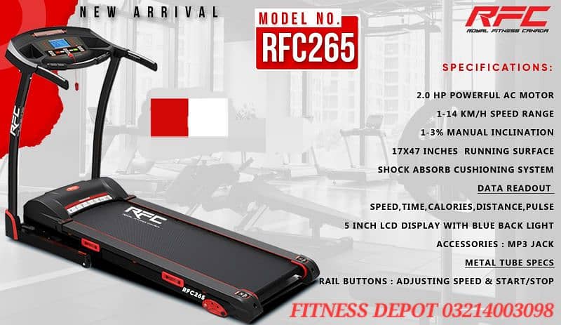 Rfc Canada ac motor running jogging treadmill gym and fitness machine 1