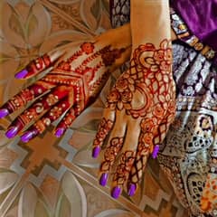 Bridal Mehndi Designs|Customised Dress Matching Mehndi Design