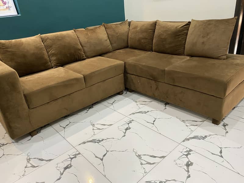 5 seater brown sofa 2