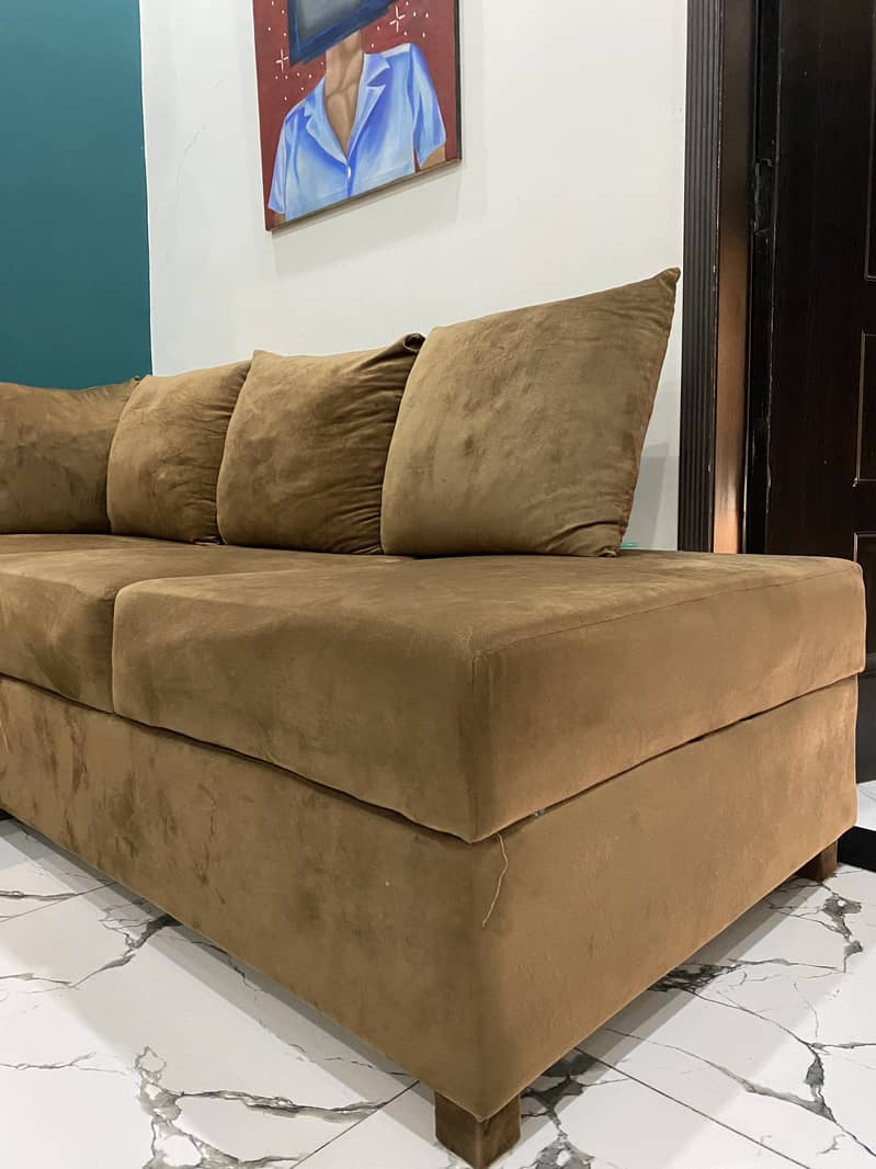 5 seater brown sofa 4