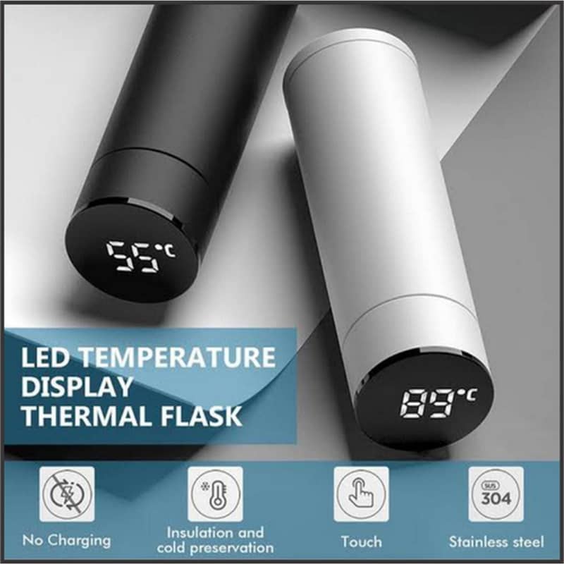 LED Display Touch Screen Intelligent Temperature Vacuum Flask-500ml 2