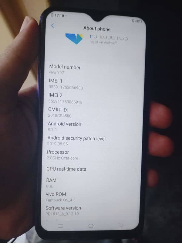 Vivo Y97 Kit  8/256 1