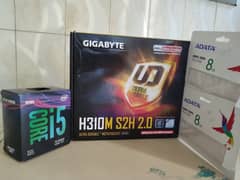 i5-9400F, Gigabyte H310M S2H 2.0, and 16GB ADATA RAM