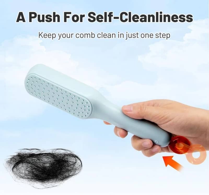 Self-Clearing Hair Comb – Effortless Hair Care Tool 1