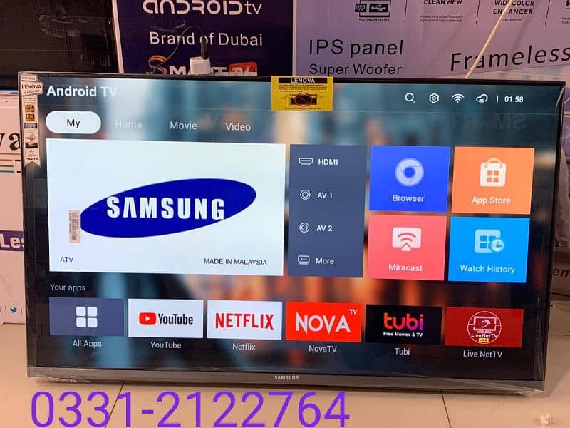 LED TV 32 INCHES SMART ANDROID SAMSUNG WITH WIFI 0