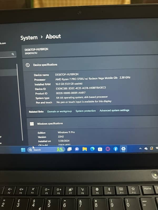 ryzen pro 7 3700u  thinkpad 1