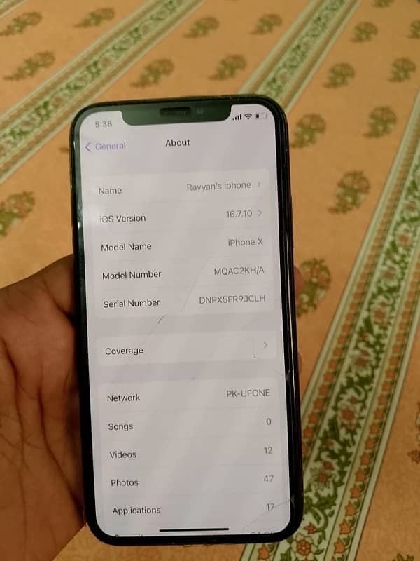 Iphone X 64gb pta approved 7