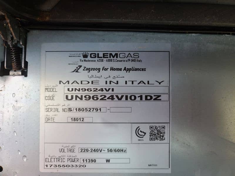 GlemGas Electric Oven and Stove  Model UN9624VI 0