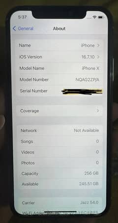 IPHONE X 256GB