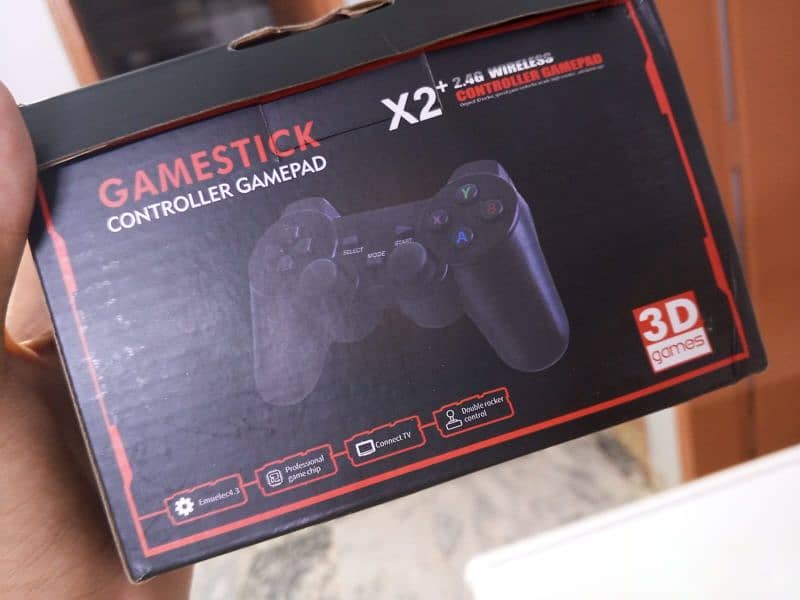 DOUBLE WIRELESS CONTROLLER'S X2 PLUS GAME STICK 37,000+Games 1