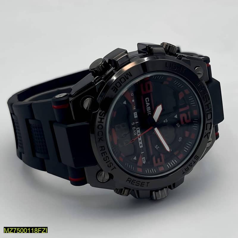 Casio G-Shock Style Watch – Modern Black Design, Waterproof with Durab 2