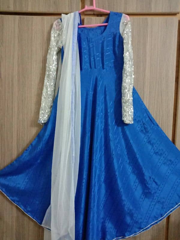 umbrella long frock with gown 2