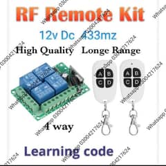 433 Mhz RF 4CH EV1527 Car Learning Code Remote Control Wireless