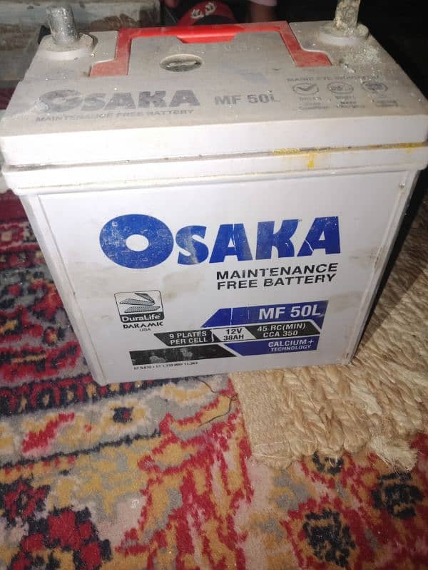 osaka battery 50L 12v 38ah 9 plat 1