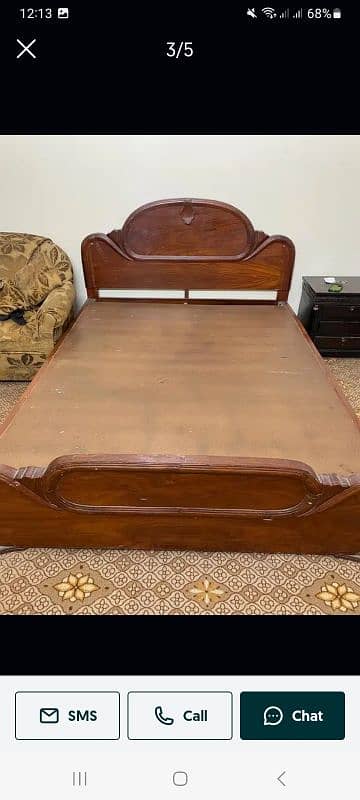 wooden double bed 2