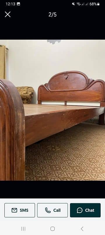 wooden double bed 3