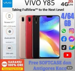 vivo y 85 with,box chrgre  hand free back jaly fish