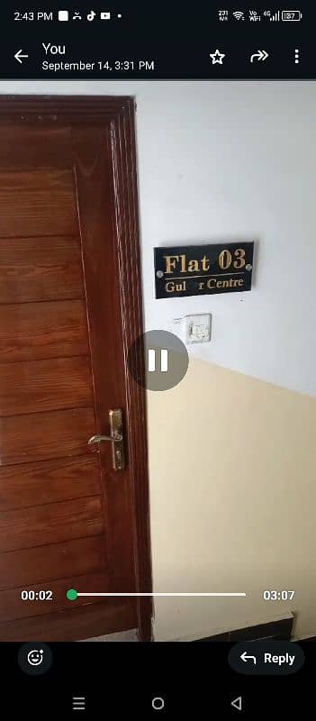 Flat  03 for rent ka liya available hai 10