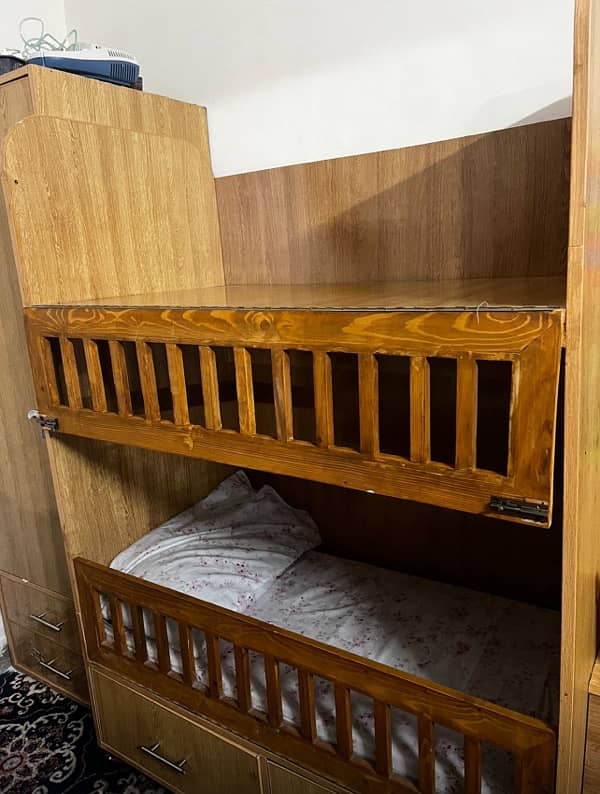 Solid wooden bunk bed for sale 1