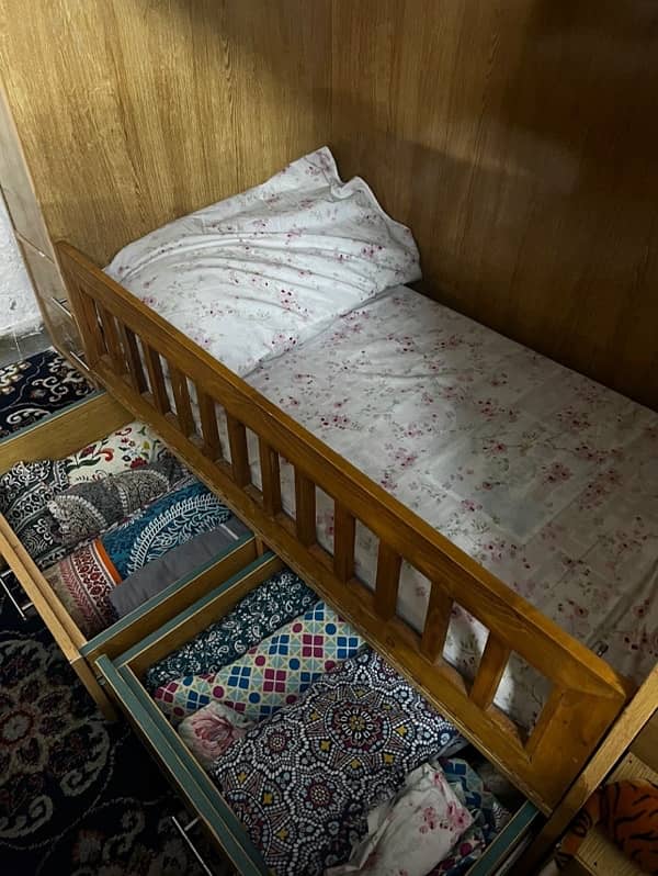 Solid wooden bunk bed for sale 3